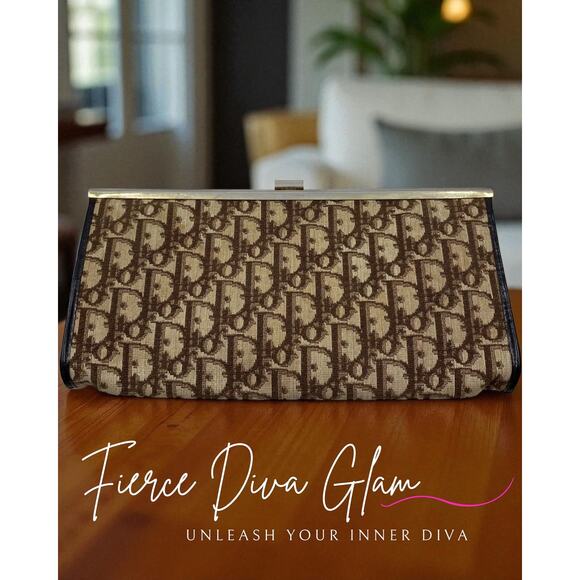 Vintage Dior Monogram Clutch - Picture 1 of 6
